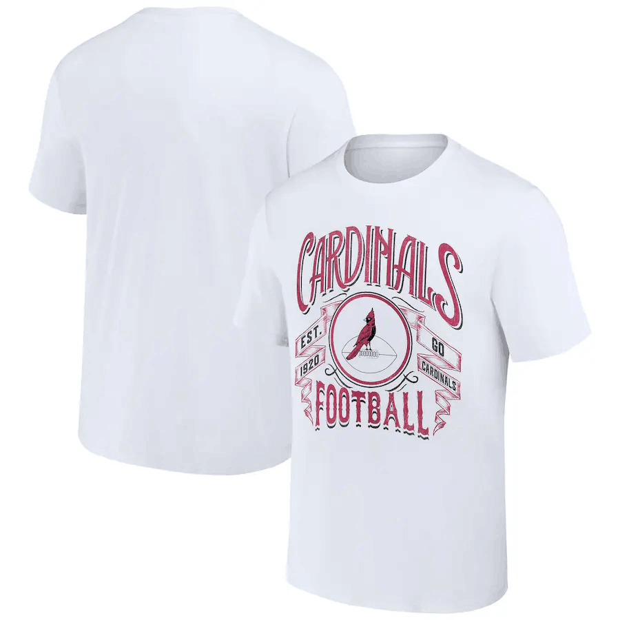 Men's Arizona Cardinals White x Darius Rucker Collection Vintage Football T-Shirt